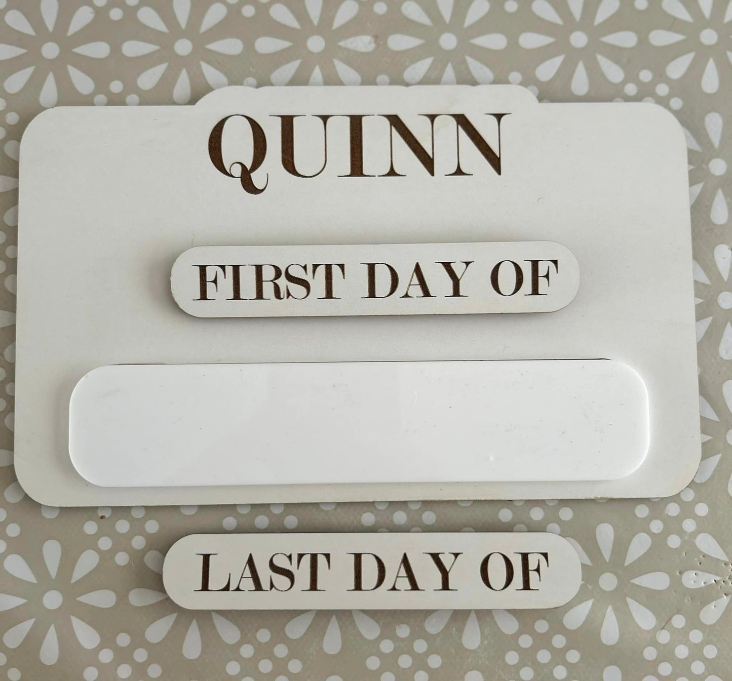 First and last day of school plaque