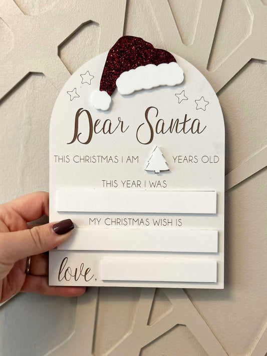 Dear Santa Plaque