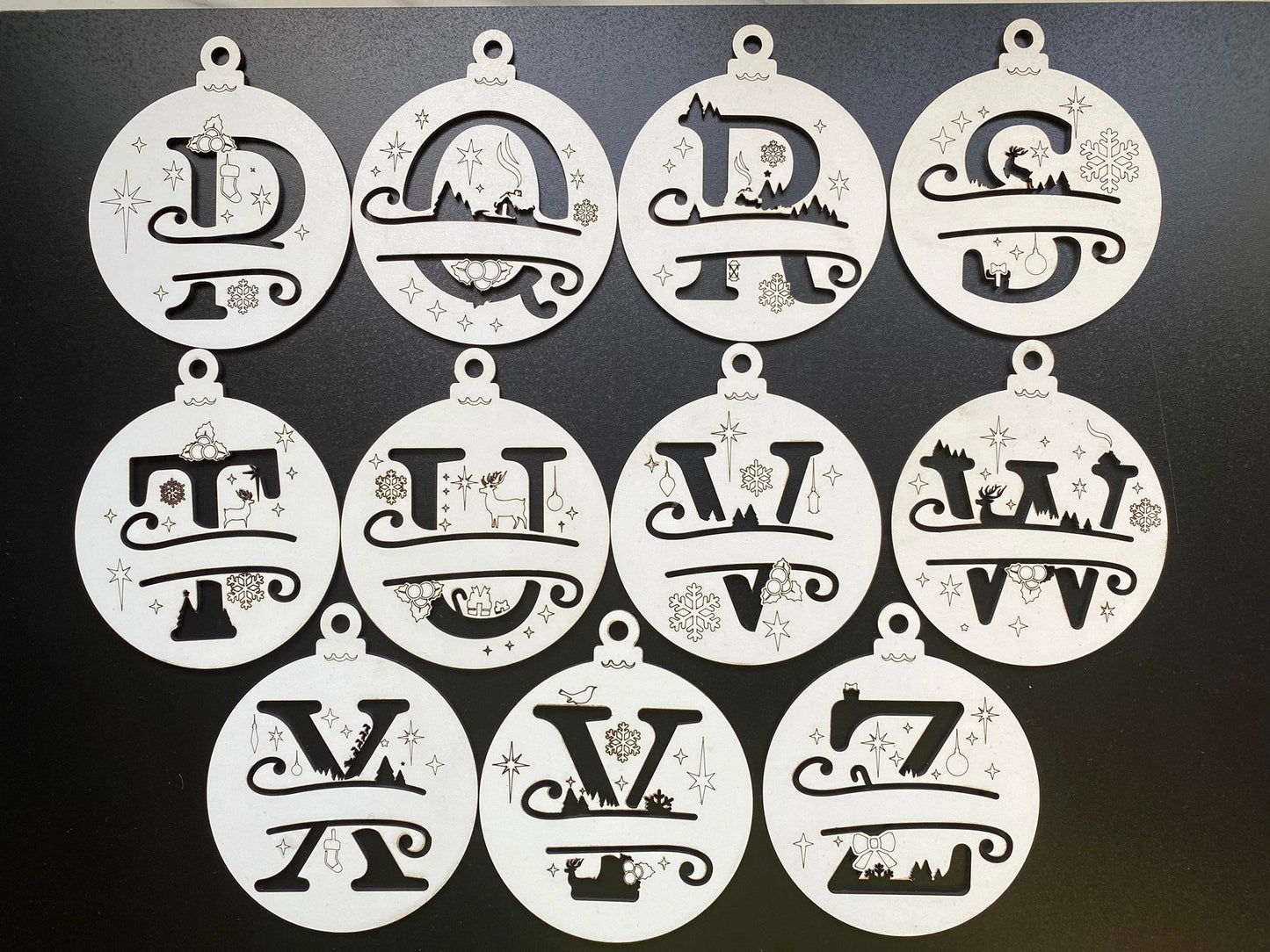 Budget Alphabet Baubles (Blank or Engraved with name)