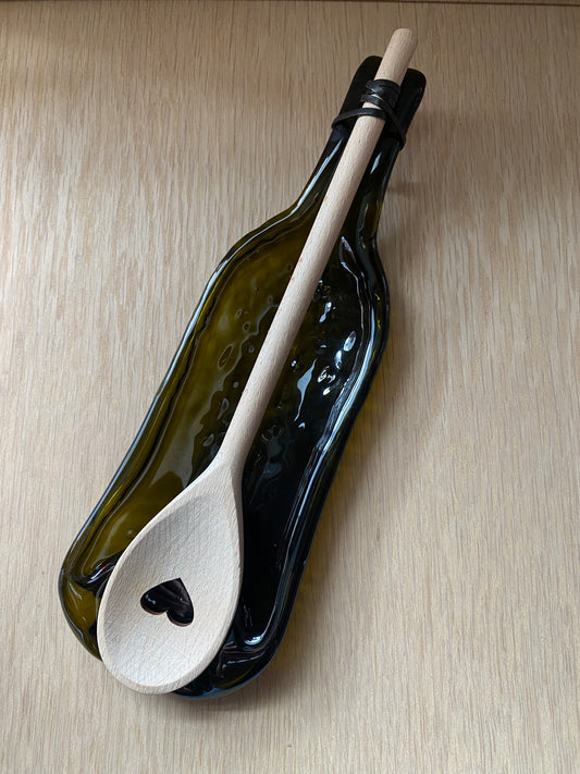 Squashed Bottle with Wooden Spoon