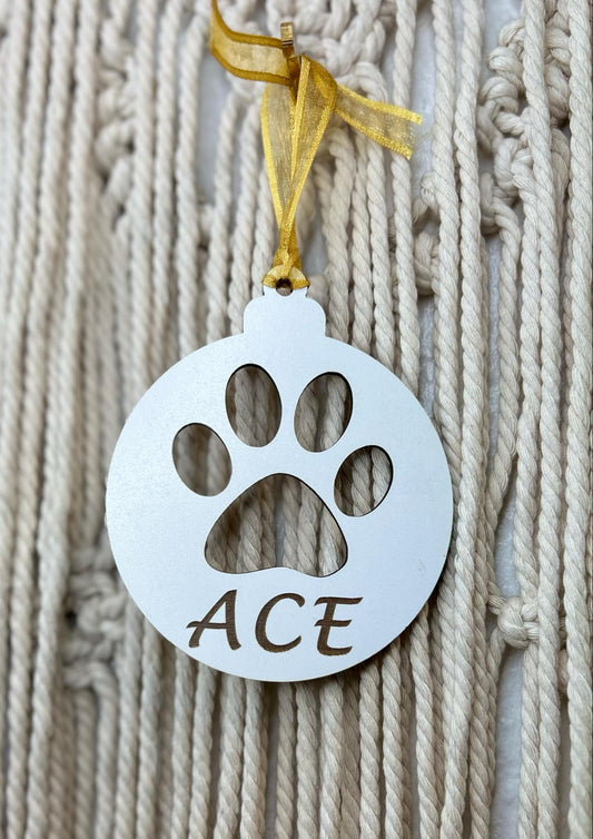 Personalised Paw Bauble